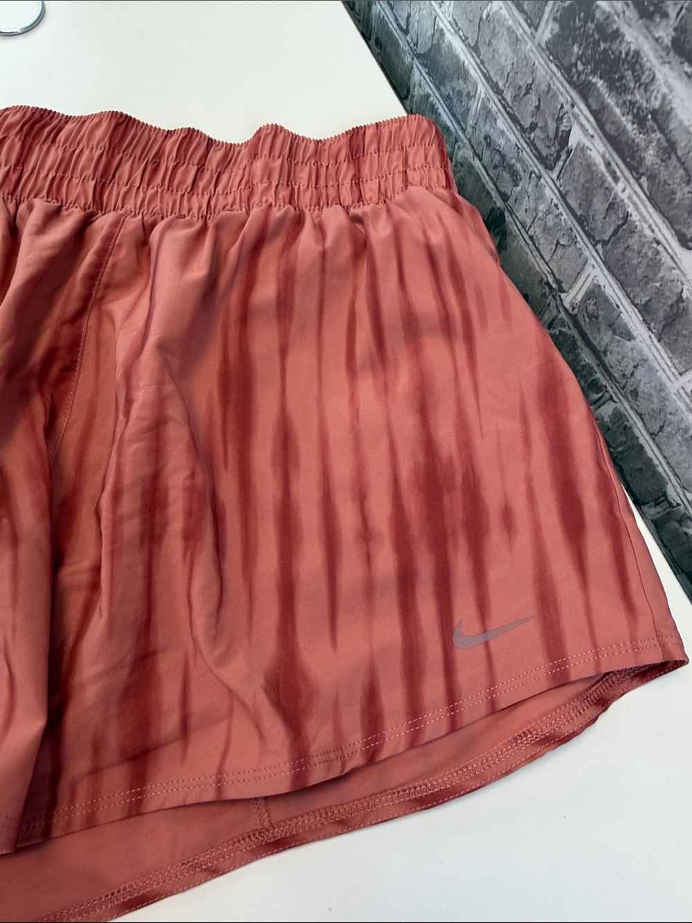 Nike Women's Rust Tie-Dye Athletic Shorts - Picture 8 of 8